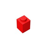 Brick 1 x 1 #3005 - 21-Red