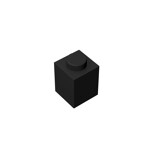 Brick 1 x 1 #3005 - 26-Black