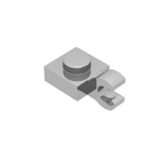Plate Special 1 x 1 with Clip Horizontal - Thick Open O Clip #61252  - 309-Plated Silver