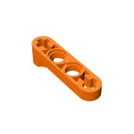 Technic Beam 1 x 4 Thin with Stud Connector #32006 - 106-Orange