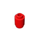 Brick Round 1 x 1 Open Stud #3062 - 21-Red