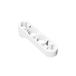 Technic Beam 1 x 4 Thin with Stud Connector #32006 - 1-White