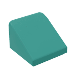 Slope 30 1 x 1 x 2/3 (Cheese Slope) #50746 - 107-Dark Turquoise