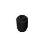 Brick Round 1 x 1 Open Stud #3062 - 26-Black