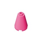 Cone 2 x 2 x 2 with Completely Open Stud #14918 - 221-Dark Pink