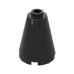 Cone 2 x 2 x 2 with Completely Open Stud #14918 - 26-Black