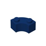 Curved Brick 2 Knobs #3063 - 140-Dark Blue