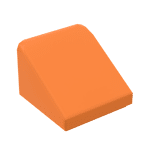 Slope 30 1 x 1 x 2/3 (Cheese Slope) #50746 - 106-Orange