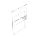 Door 1 x 4 x 6 with 4 Panes and Stud Handle #60623  - 40-Trans-Clear