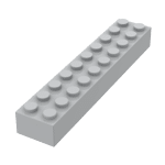 Brick 2 x 10 #3006 - 194-Light Bluish Gray