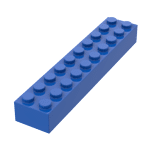 Brick 2 x 10 #3006 - 23-Blue