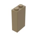 Brick 1 x 2 x 3 #22886 - 138-Dark Tan