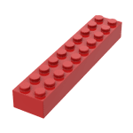 Brick 2 x 10 #3006 - 21-Red