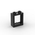 Glass for Window 1 x 2 x 2 Flat #60601  - 26-Black