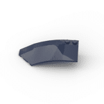 Wedge Curved 8 x 3 x 2 Open Left - Plain #41750  - 140-Dark Blue
