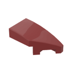 Slope Curved 2 x 1 with Stud Notch Right #29119  - 154-Dark Red