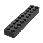 Brick 2 x 10 #3006 - 26-Black