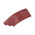 Wedge Curved 8 x 3 x 2 Open Left - Plain #41750  - 154-Dark Red