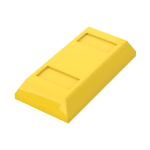 Tile Special 1 x 2 with Sloped Walls AKA Money / Gold Bar - Ingot #99563  - 24-Yellow