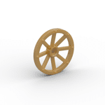 Wheel Wagon Large 33mm D. (Undetermined Hole Type) #4489 - 297-Pearl Gold
