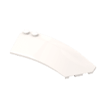 Wedge Curved 8 x 3 x 2 Open Right #41749  - 1-White