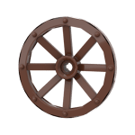 Wheel Wagon Large 33mm D. (Undetermined Hole Type) #4489 - 192-Reddish Brown