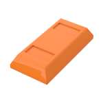 Tile Special 1 x 2 with Sloped Walls AKA Money / Gold Bar - Ingot #99563  - 106-Orange