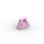 Bag / Handbag / Purse Angular with Zipper - Plain #93091  - 222-Bright Pink