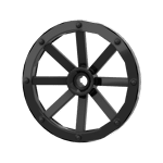 Wheel Wagon Large 33mm D. (Undetermined Hole Type) #4489 - 26-Black