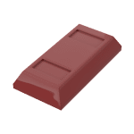 Tile Special 1 x 2 with Sloped Walls AKA Money / Gold Bar - Ingot #99563  - 154-Dark Red