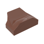 Slope, Curved 1 x 2 x 2/3 Wing End #47458 - 192-Reddish Brown