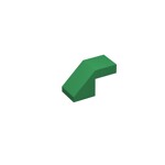 Slope 45 2 x 1 with 2/3 Inverted Cutout and no stud #28192  - 28-Green