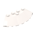 Brick, Round Corner 6 x 6 with Slope 33 Edge, Facet Cutout #95188 - 1-White