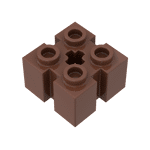 Brick 2 x 2 with Groove A.Cr.Hole #90258 - 192-Reddish Brown