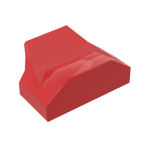 Slope, Curved 1 x 2 x 2/3 Wing End #47458 - 21-Red