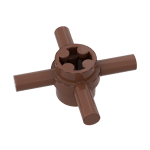 Axle Connector Hub With 4 Bars And Pin Hole #48723 - 192-Reddish Brown