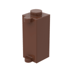 Brick Special 1 x 1 x 2 with Shutter Holder #3581  - 192-Reddish Brown