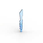 Weapon Sword with Jagged Edges #11439 - 43-Trans-Dark Blue