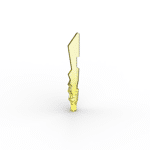 Weapon Sword with Jagged Edges #11439 - 44-Trans-Yellow