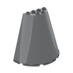 Cone, Half 8 x 4 x 6 #47543 - 199-Dark Bluish Gray