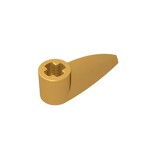 Technic Tooth 1 x 3 with Axle Hole - Rounded Underside #41669  - 297-Pearl Gold