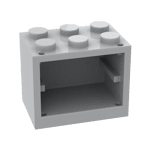 Container, Cupboard 2 x 3 x 2 - Hollow Studs #4532bContainer, Cupboard 2 x 3 x 2 - Hollow Studs #4532b - 194-Light Bluish Gray