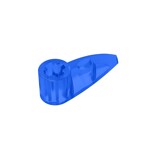 Technic Tooth 1 x 3 with Axle Hole - Rounded Underside #41669  - 43-Trans-Dark Blue