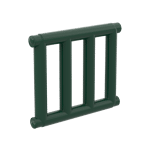 Bar 1 x 4 x 3 - End Tabs #62113  - 141-Dark Green