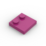 Plate Special 2 x 2 with Only 2 studs #33909  - 124-Magenta