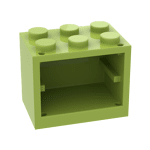 Container, Cupboard 2 x 3 x 2 - Hollow Studs #4532bContainer, Cupboard 2 x 3 x 2 - Hollow Studs #4532b - 119-Lime