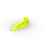 Technic Tooth 1 x 3 with Axle Hole - Rounded Underside #41669  - 49-Trans Neon Green