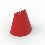 Cone, Half 8 x 4 x 6 #47543 - 21-Red