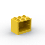 Container, Cupboard 2 x 3 x 2 - Hollow Studs #4532bContainer, Cupboard 2 x 3 x 2 - Hollow Studs #4532b - 24-Yellow