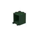 Container, Box 2 x 2 x 2 #4345 - 141-Dark Green